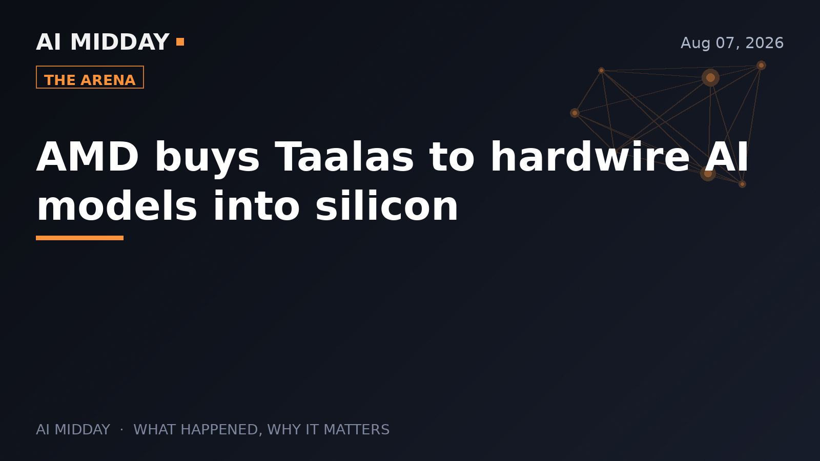 AMD buys Taalas to hardwire AI models into silicon