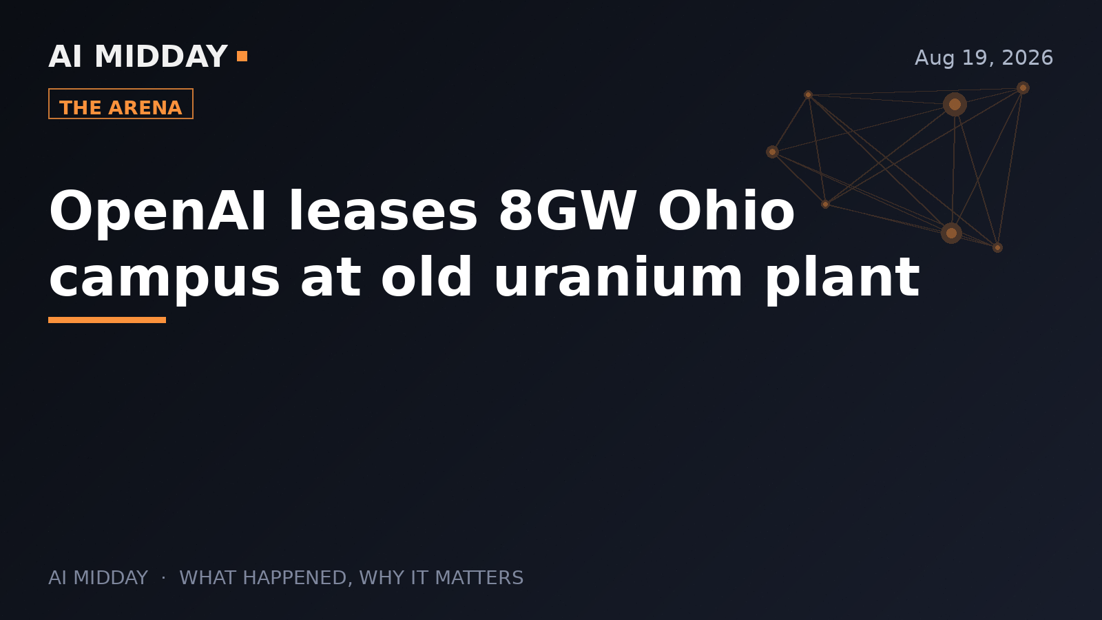 OpenAI leases 8GW Ohio campus at old uranium plant