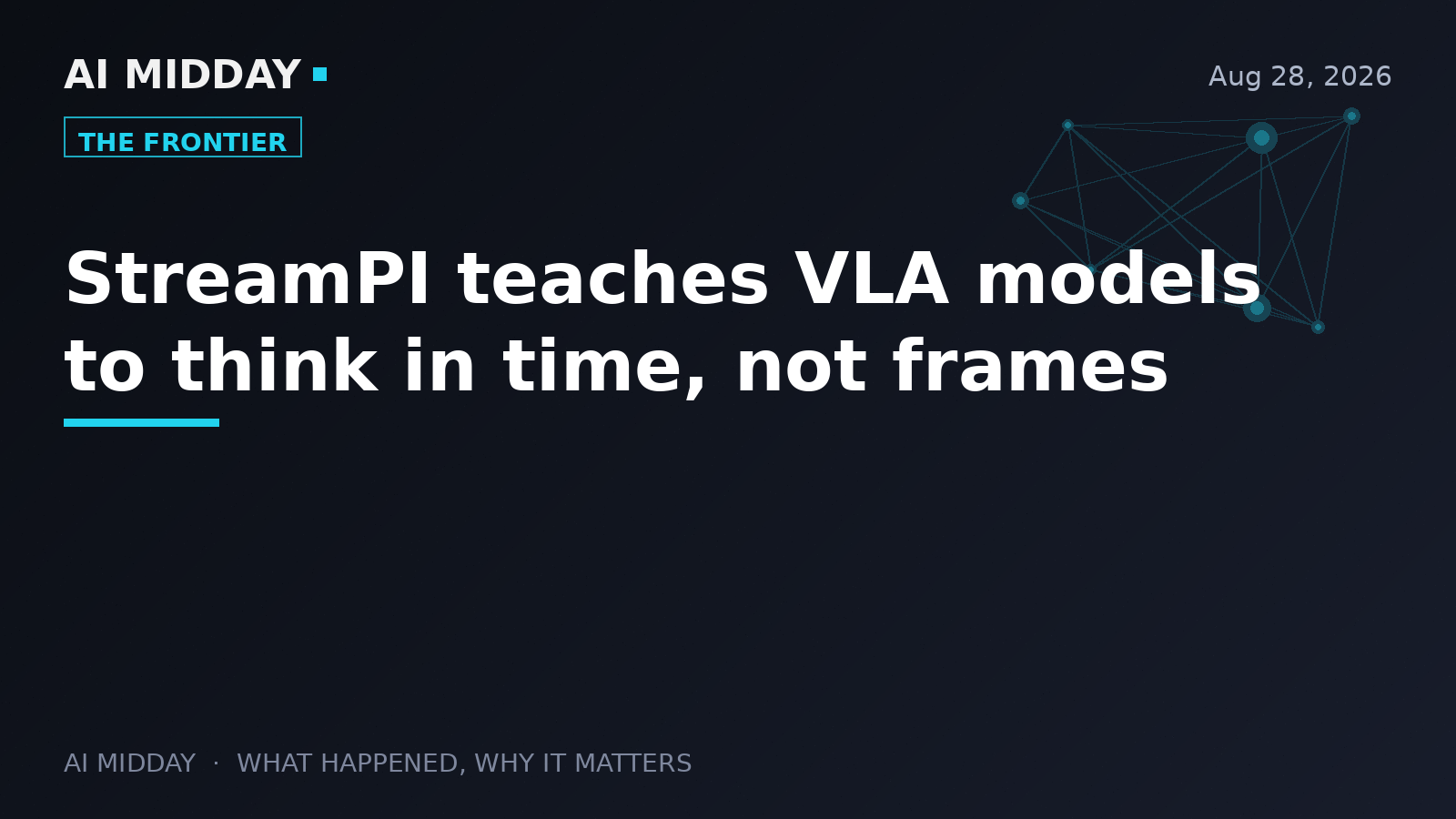 StreamPI teaches VLA models to think in time, not frames