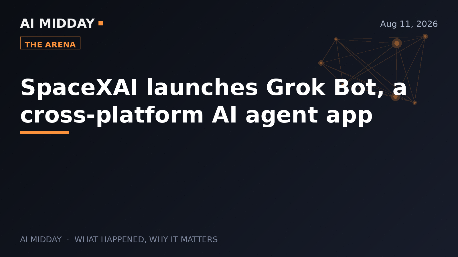 SpaceXAI launches Grok Bot, a cross-platform AI agent app