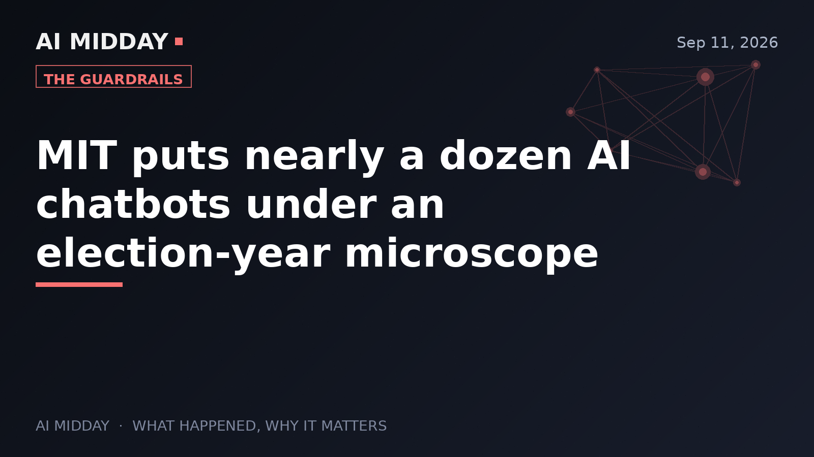 MIT puts nearly a dozen AI chatbots under an election-year microscope