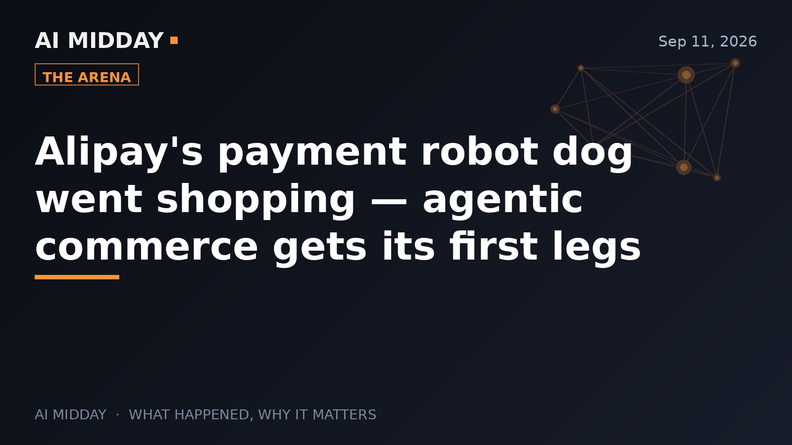 Alipay's payment robot dog went shopping — agentic commerce gets its first legs