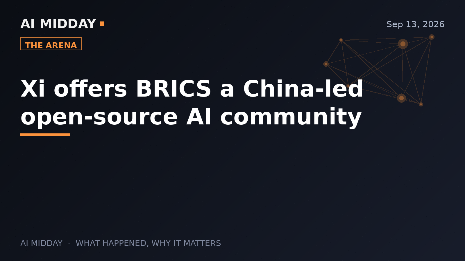 Xi offers BRICS a China-led open-source AI community