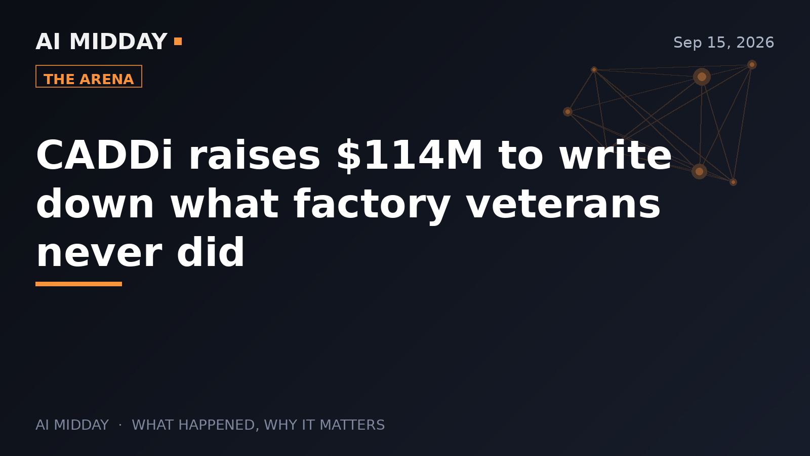 CADDi raises $114M to write down what factory veterans never did