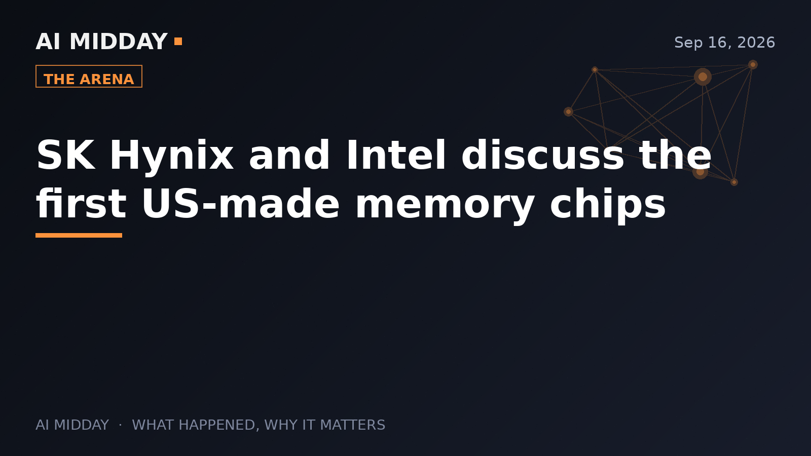 SK Hynix and Intel discuss the first US-made memory chips