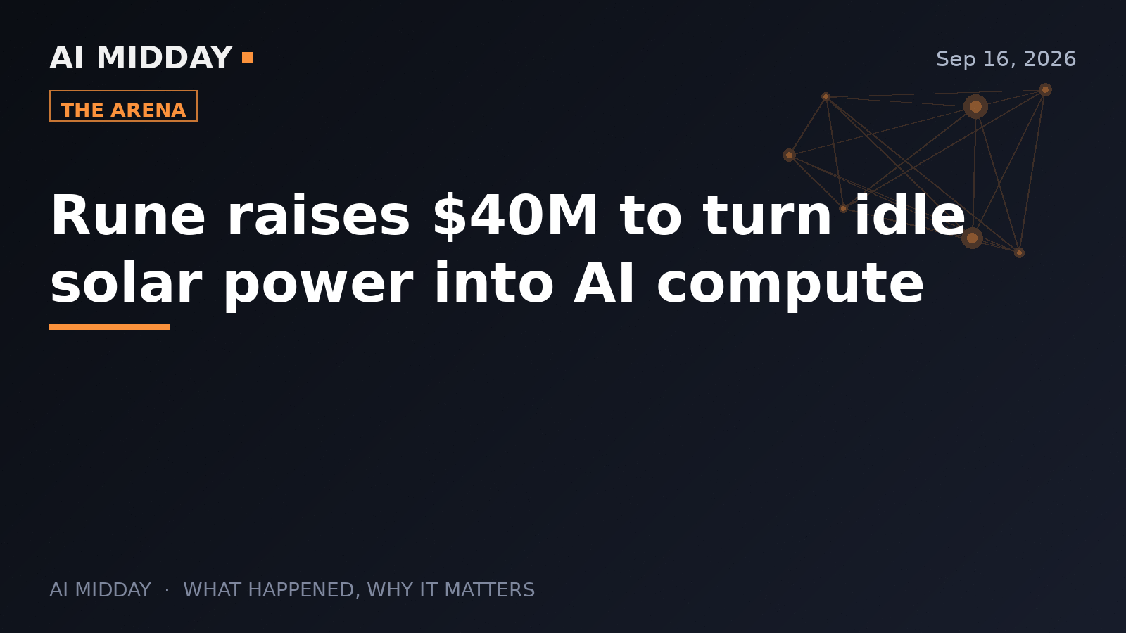 Rune raises $40M to turn idle solar power into AI compute