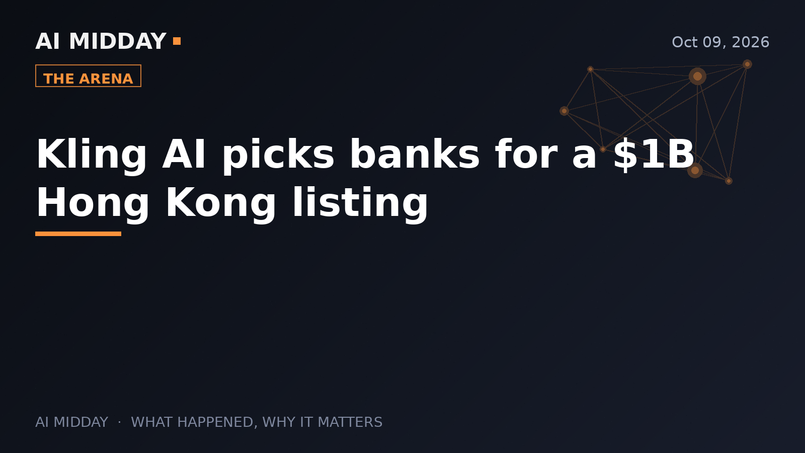 Kling AI picks banks for a $1B Hong Kong listing