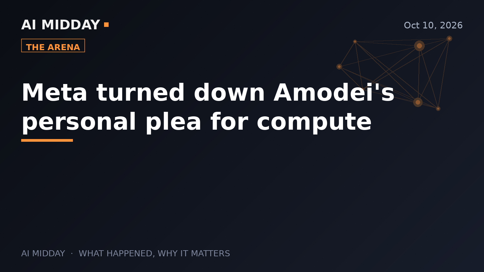 Meta turned down Amodei's personal plea for compute
