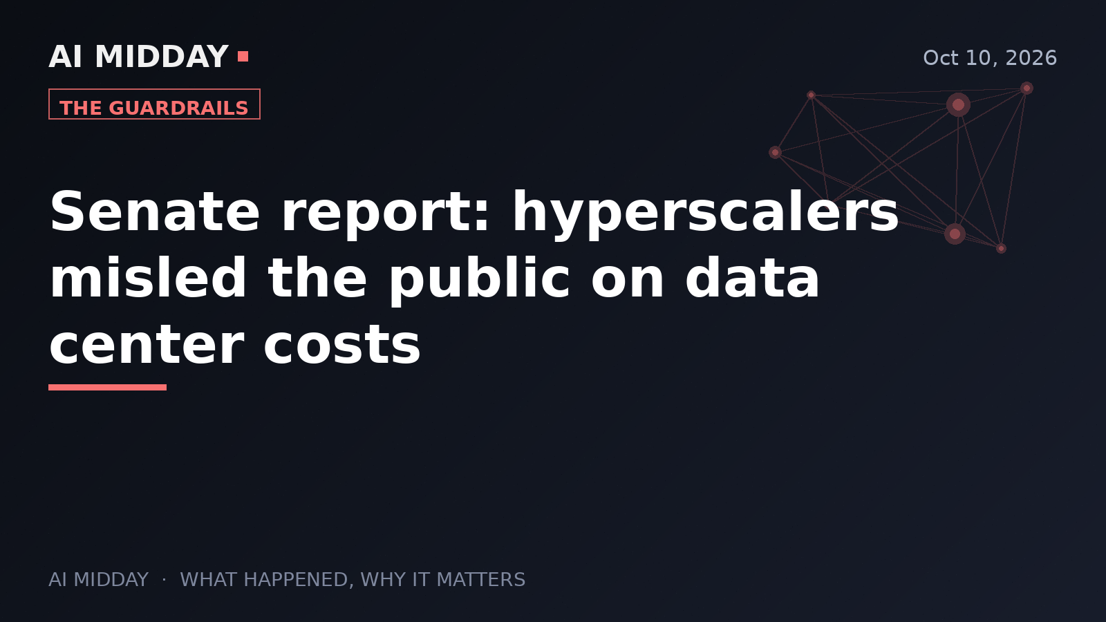 Senate report: hyperscalers misled the public on data center costs