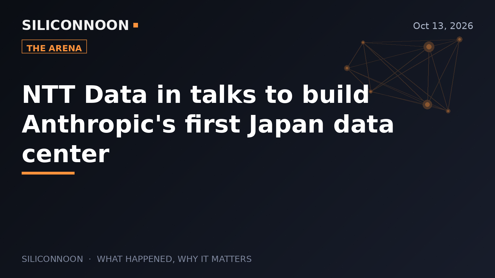 NTT Data in talks to build Anthropic's first Japan data center