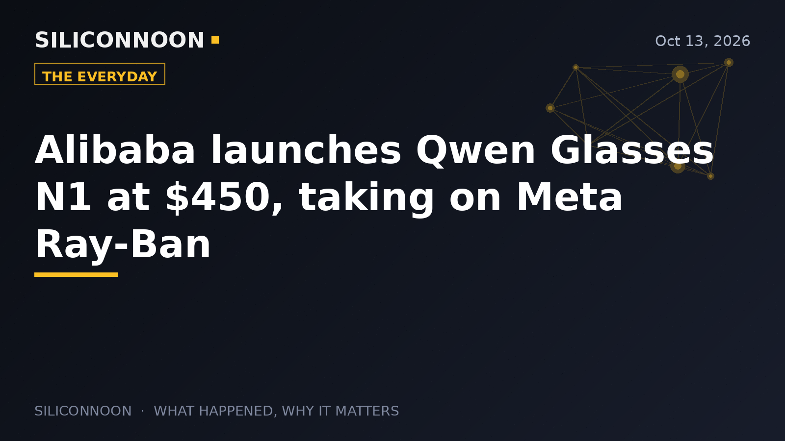Alibaba launches Qwen Glasses N1 at $450, taking on Meta Ray-Ban