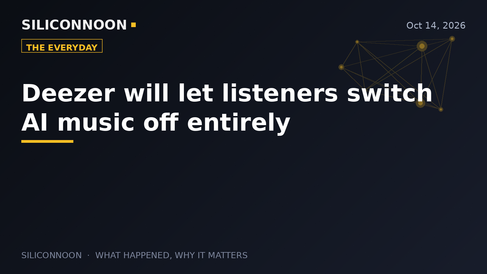 Deezer will let listeners switch AI music off entirely