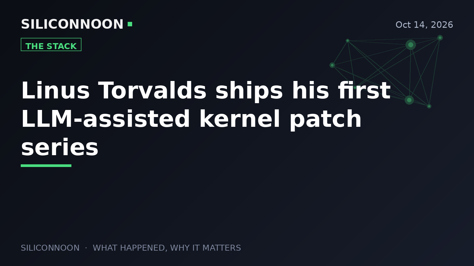 Linus Torvalds ships his first LLM-assisted kernel patch series