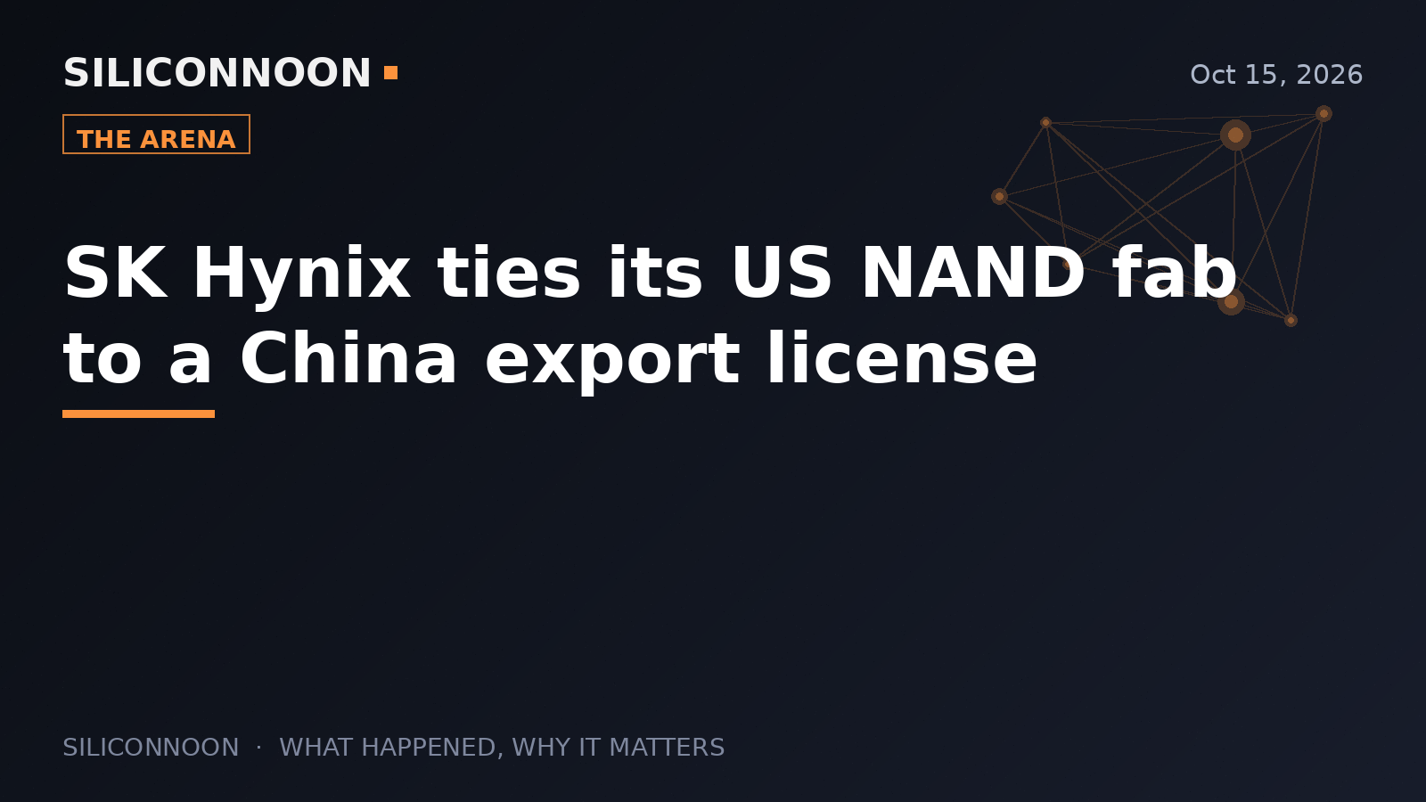 SK Hynix ties its US NAND fab to a China export license