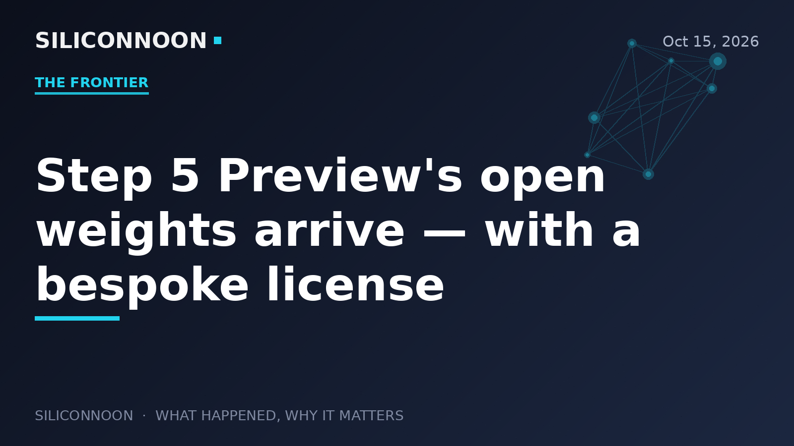 Step 5 Preview's open weights arrive — with a bespoke license