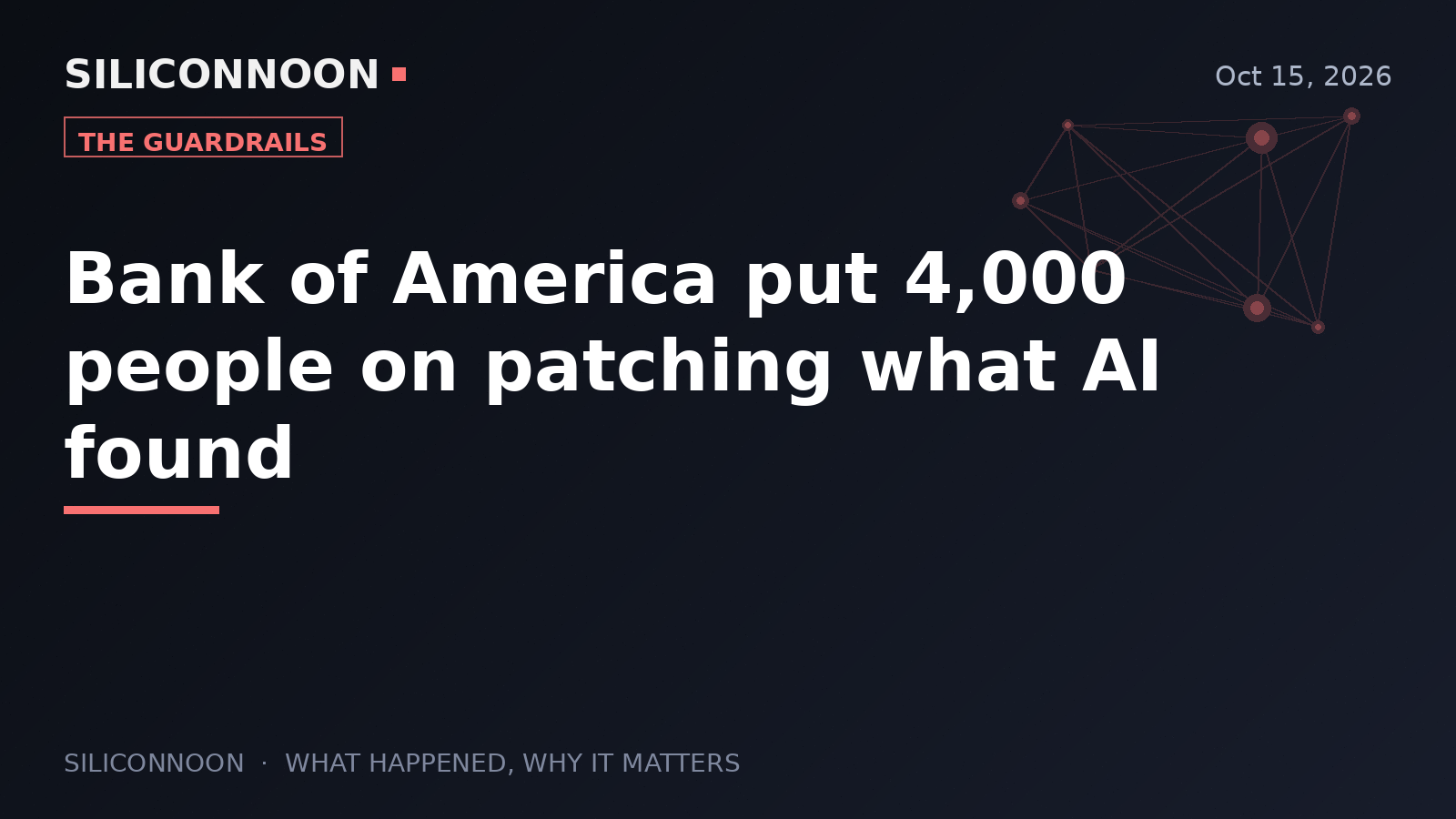 Bank of America put 4,000 people on patching what AI found