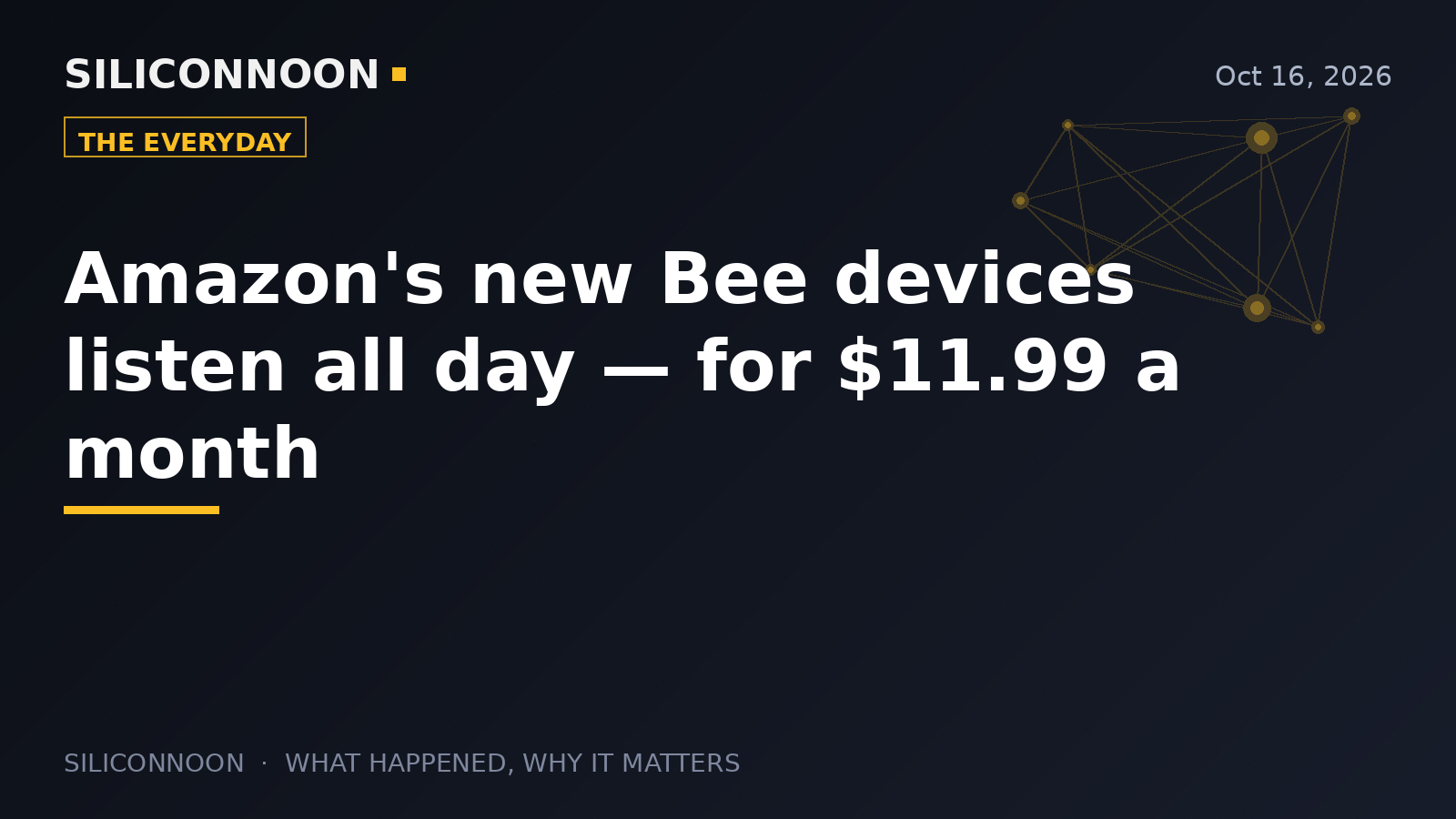 Amazon's new Bee devices listen all day — for $11.99 a month
