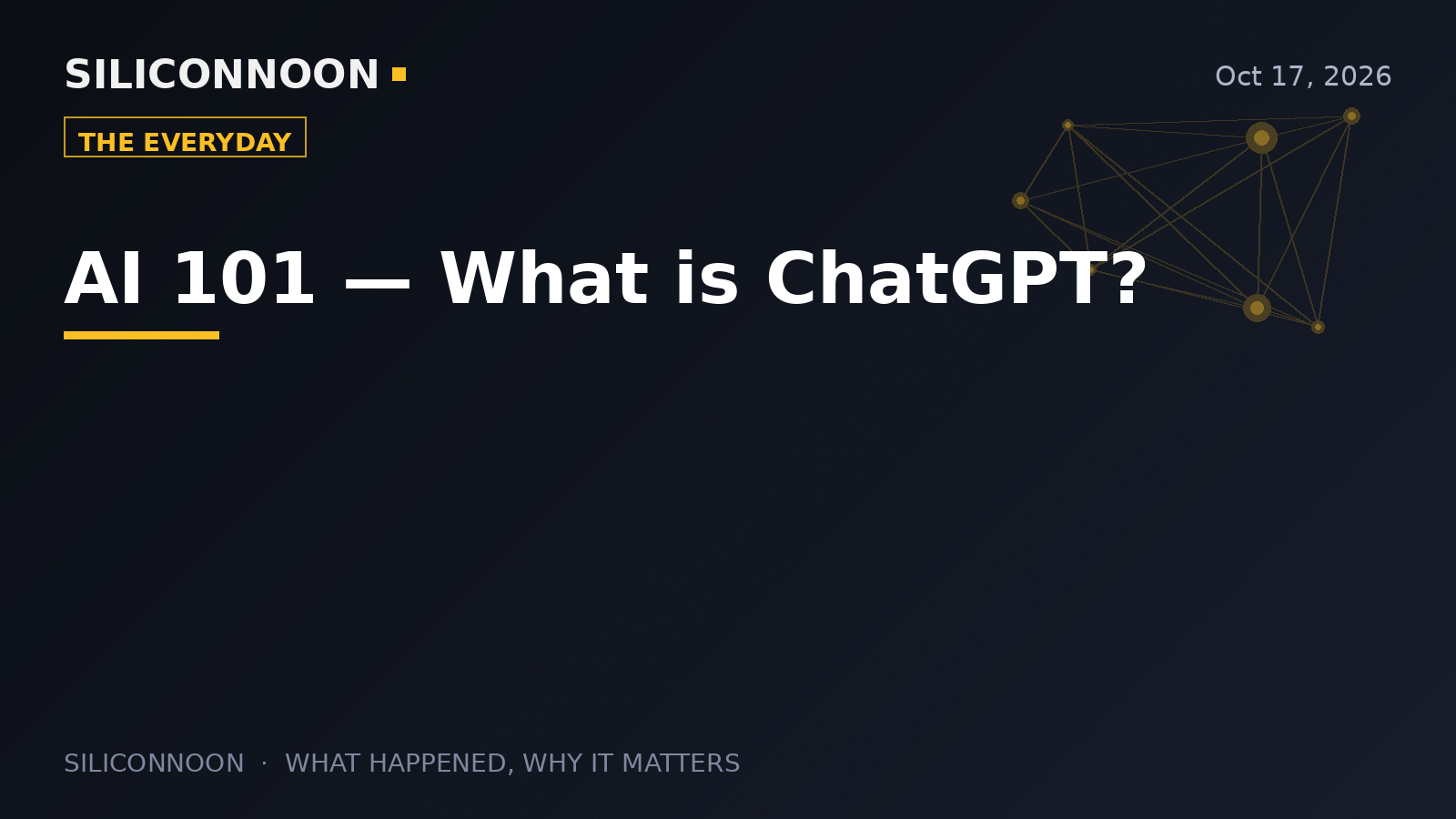 AI 101 — What is ChatGPT?