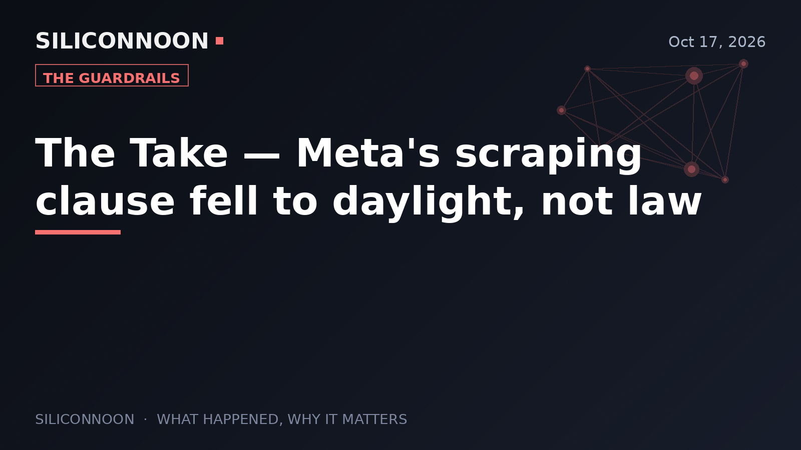 The Take — Meta's scraping clause fell to daylight, not law