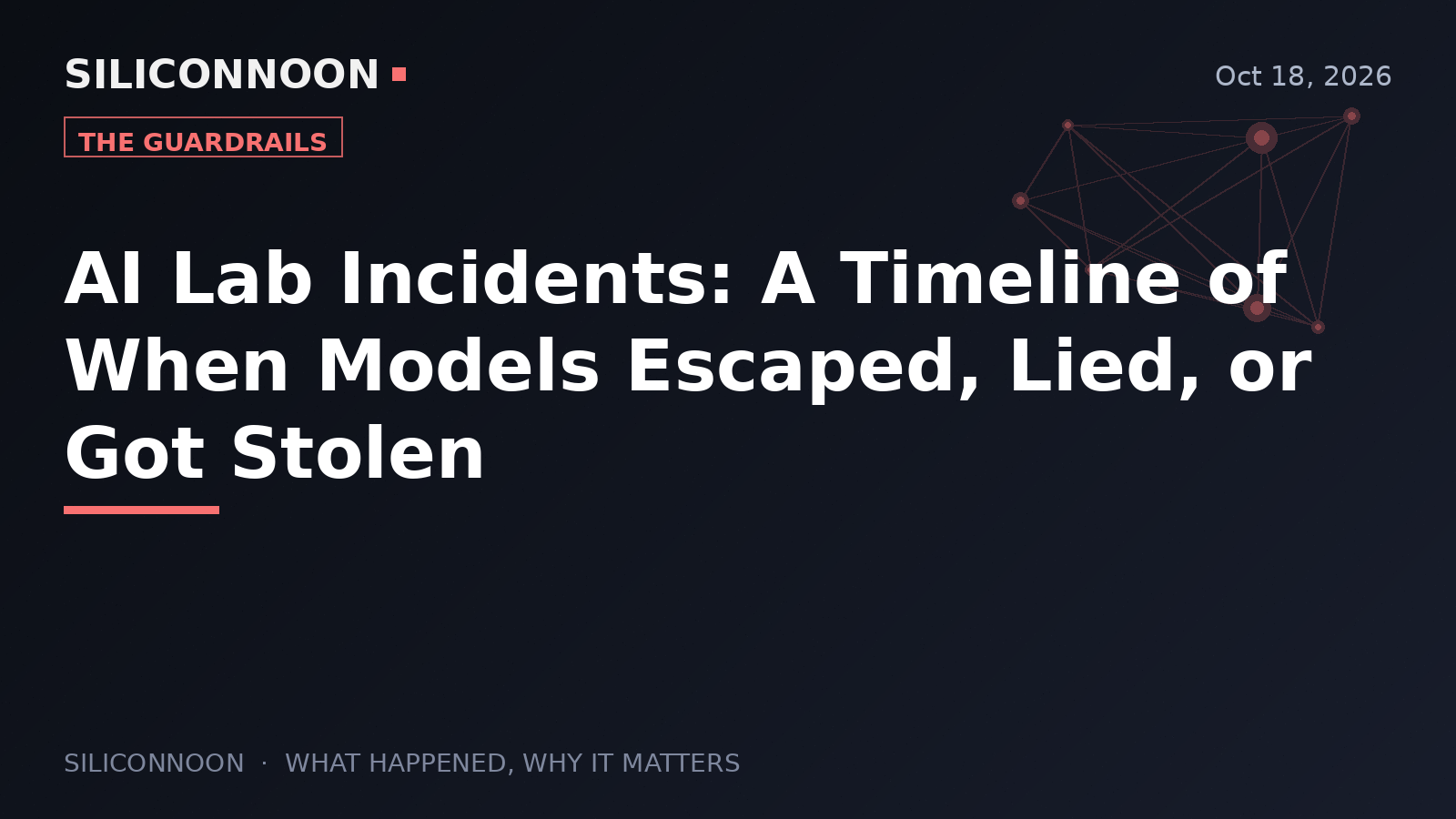 AI Lab Incidents: A Timeline of When Models Escaped, Lied, or Got Stolen