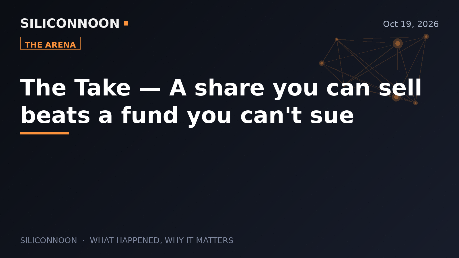 The Take — A share you can sell beats a fund you can't sue