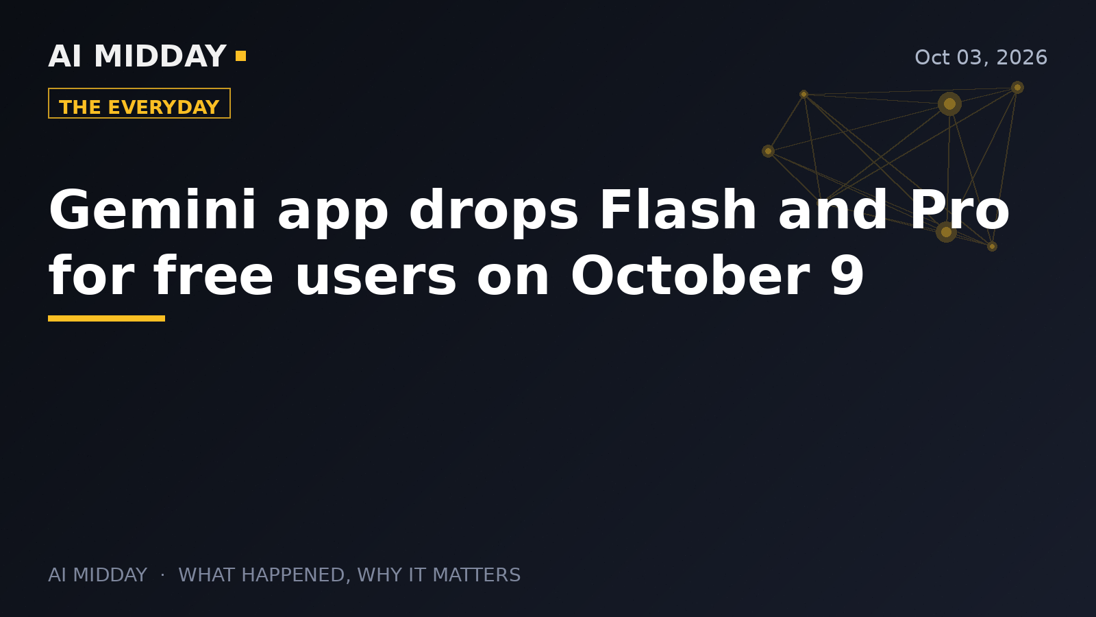 Gemini app drops Flash and Pro for free users on October 9