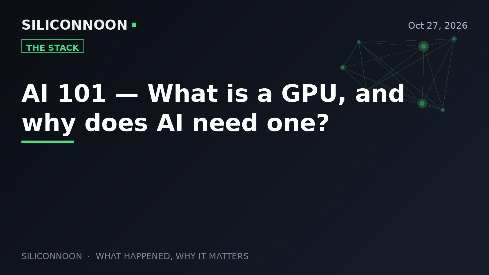 AI 101 — What is a GPU, and why does AI need one?