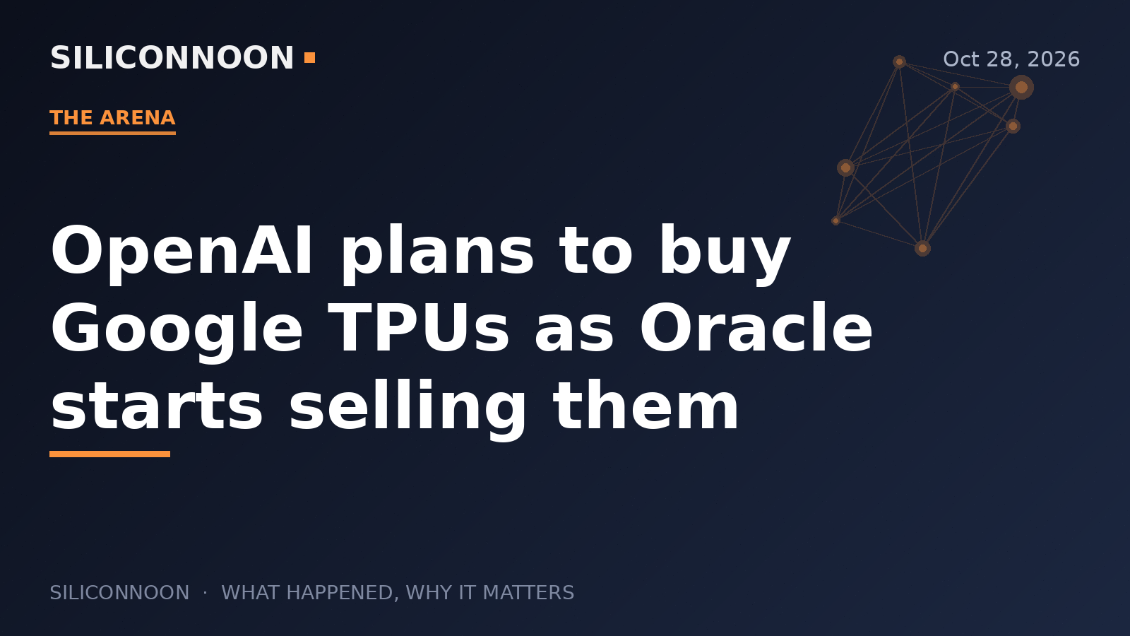 OpenAI plans to buy Google TPUs as Oracle starts selling them