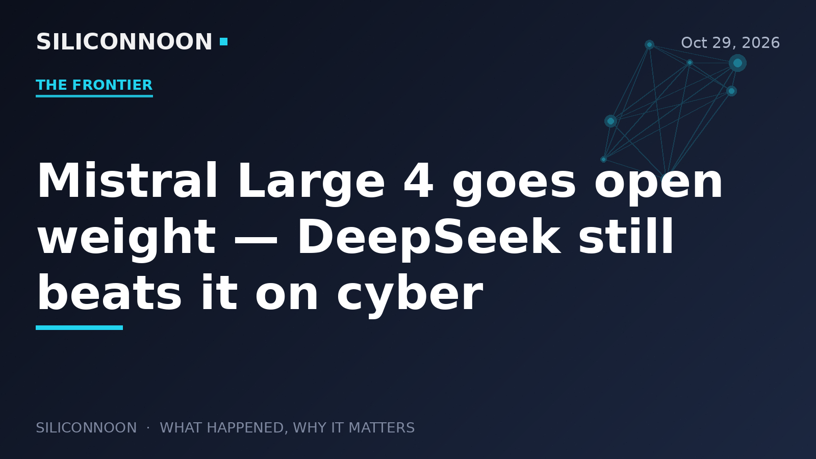 Mistral Large 4 goes open weight — DeepSeek still beats it on cyber