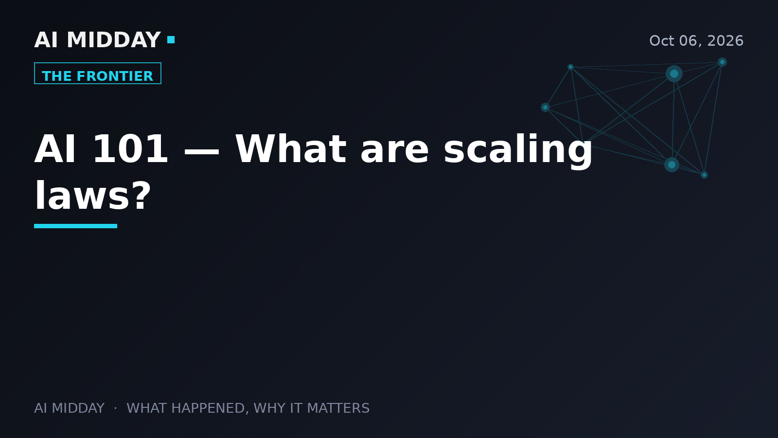 AI 101 — What are scaling laws?