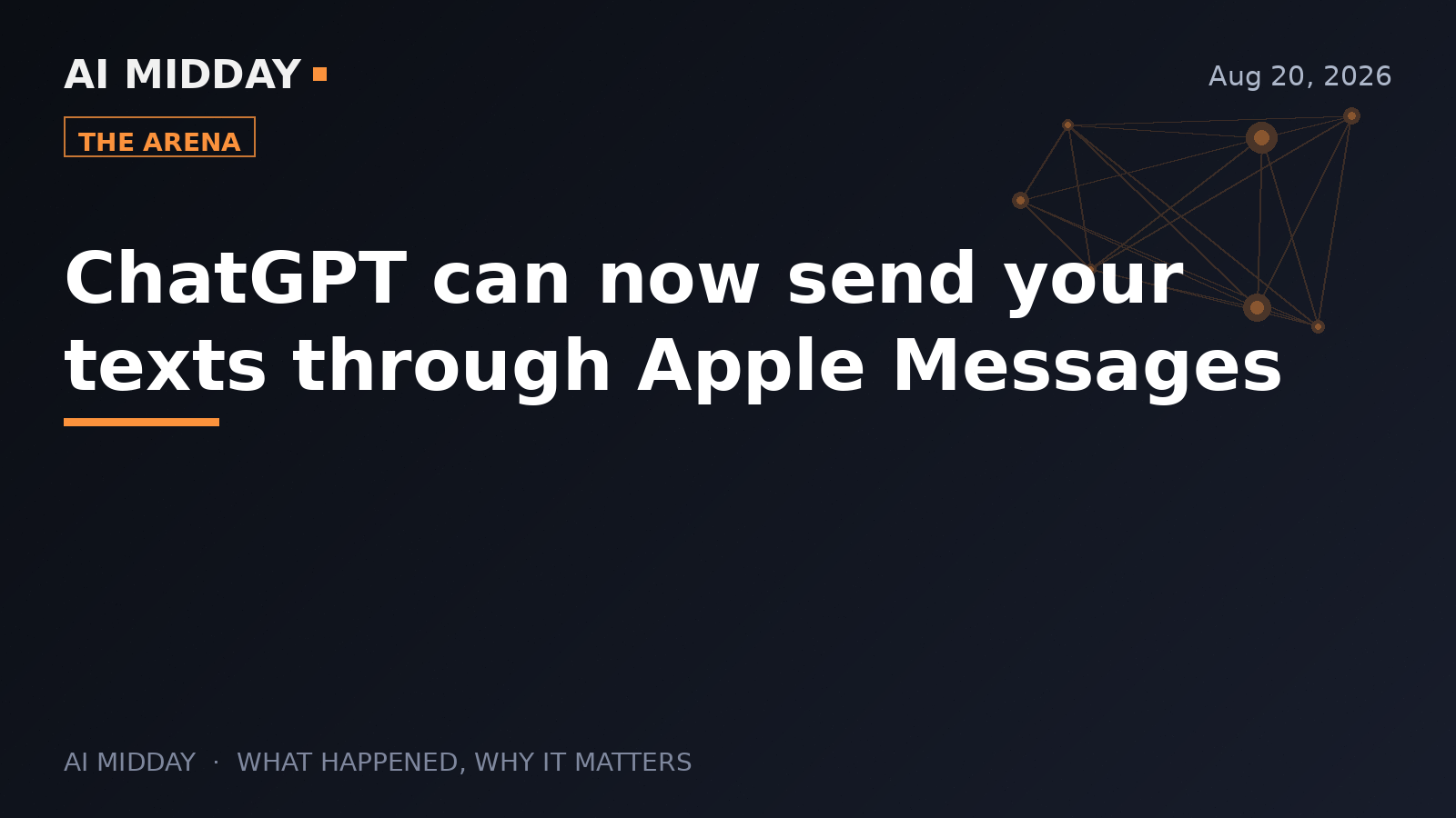 ChatGPT can now send your texts through Apple Messages