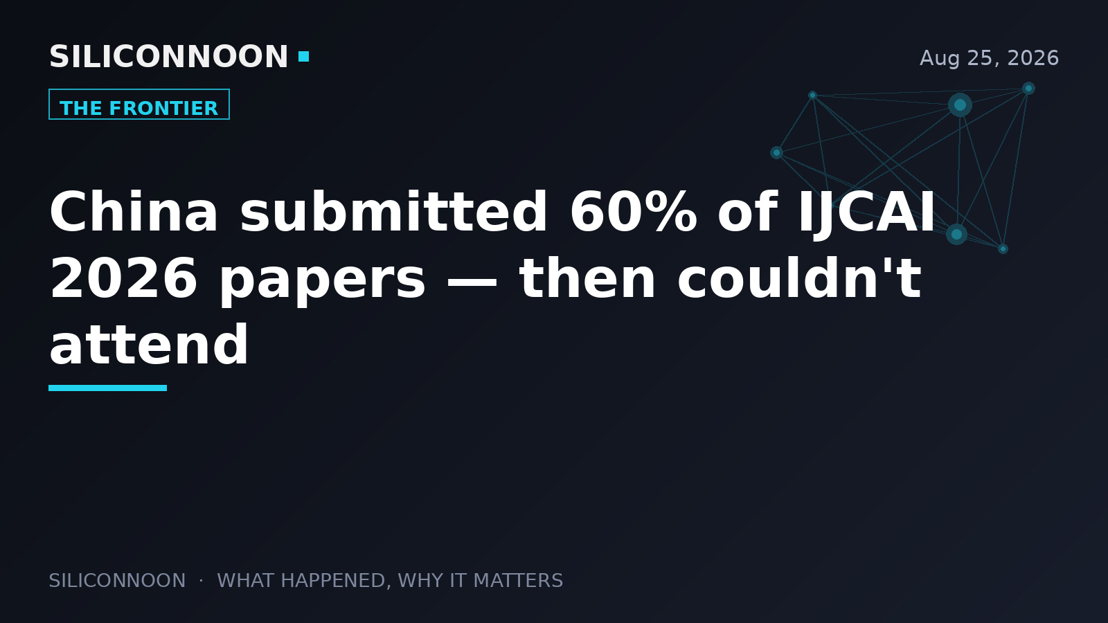China submitted 60% of IJCAI 2026 papers — then couldn't attend
