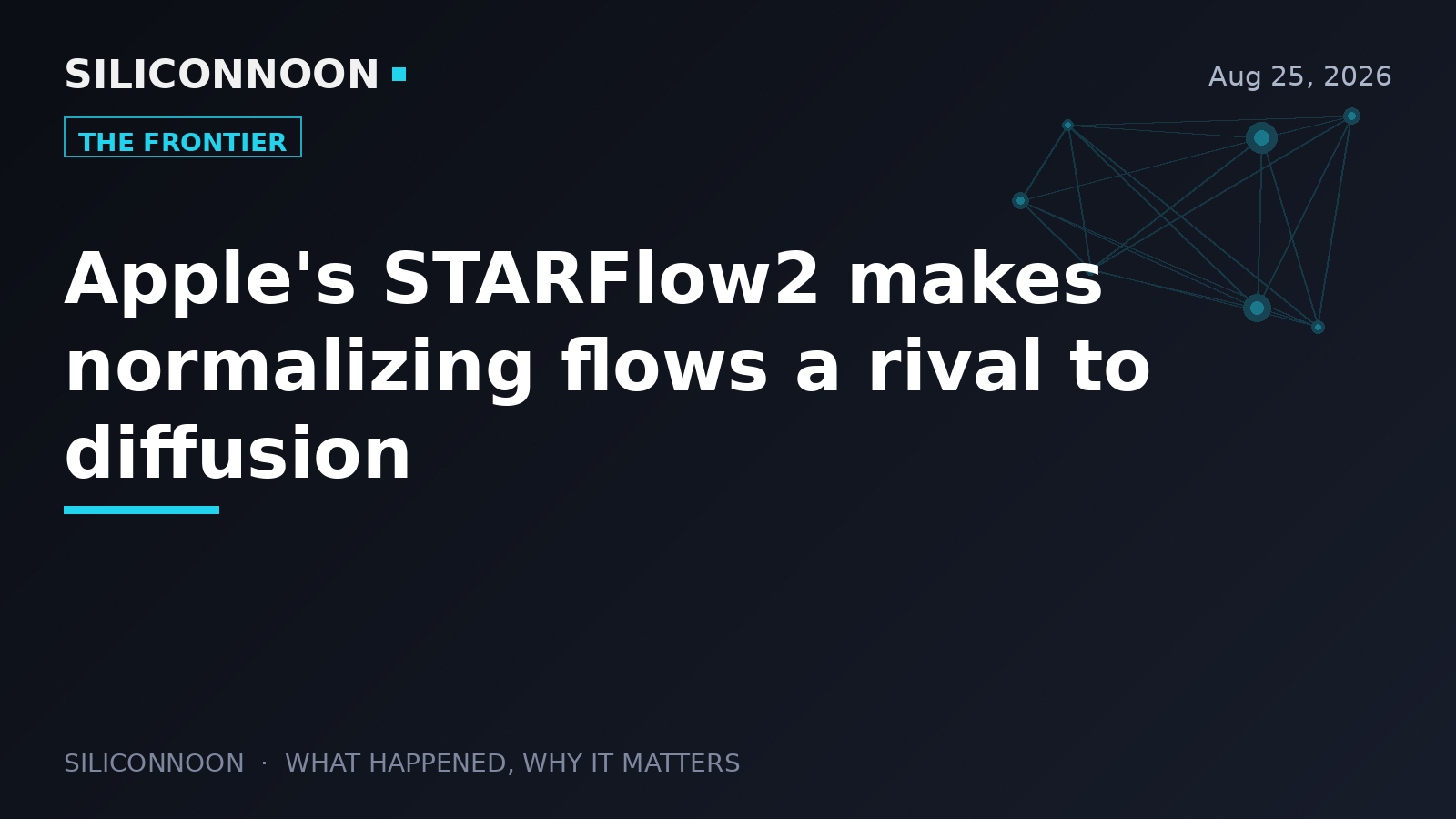 Apple's STARFlow2 makes normalizing flows a rival to diffusion