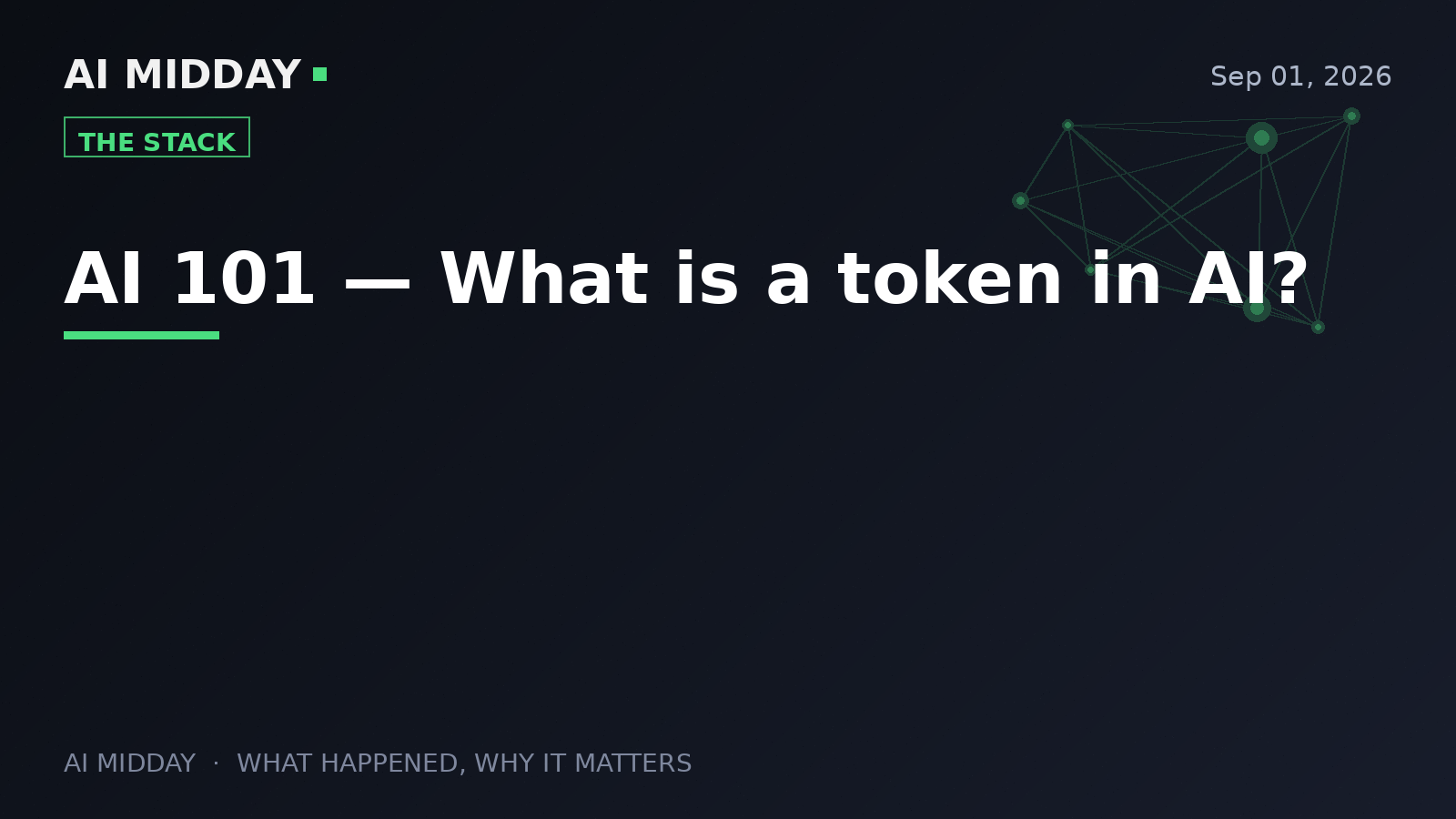 AI 101 — What is a token in AI?