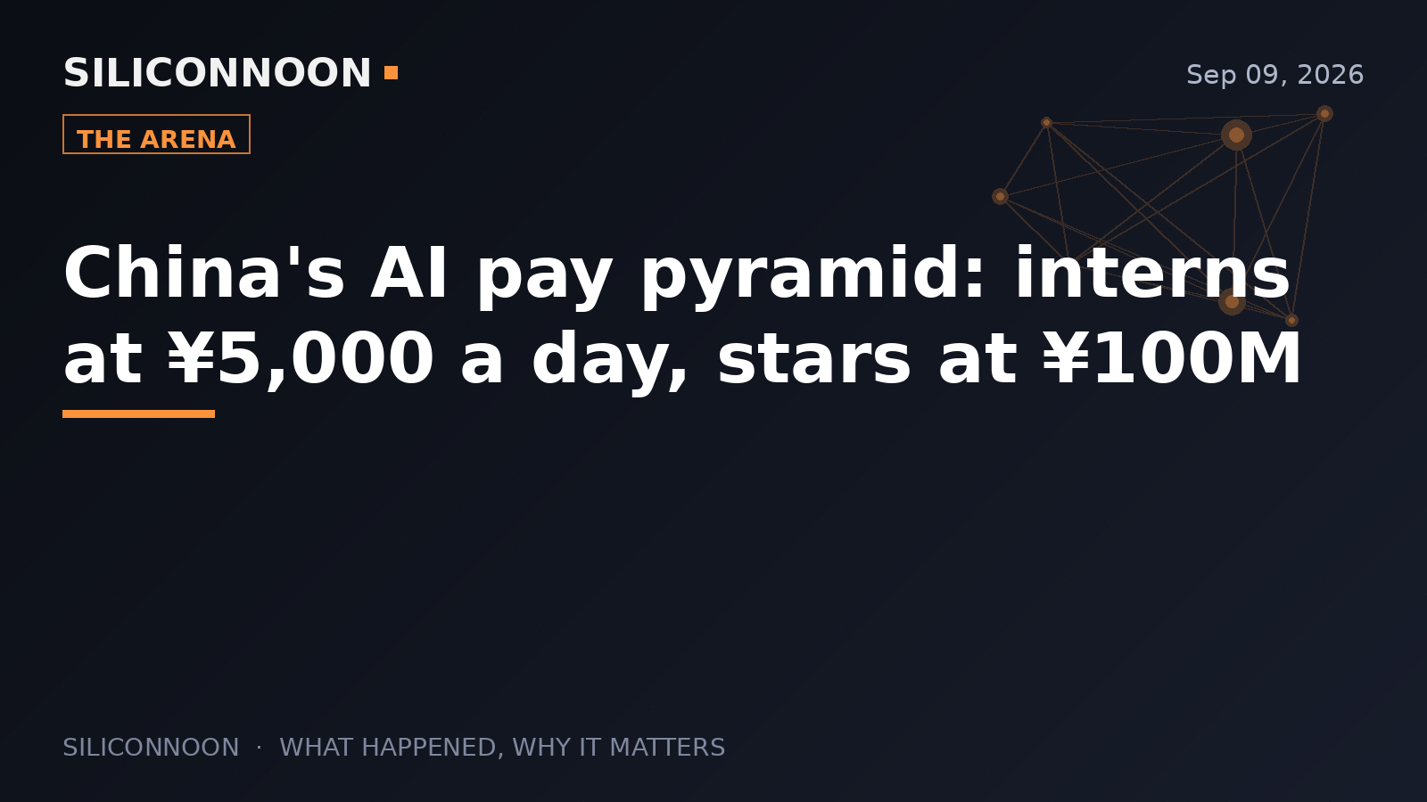 China's AI pay pyramid: interns at ¥5,000 a day, stars at ¥100M