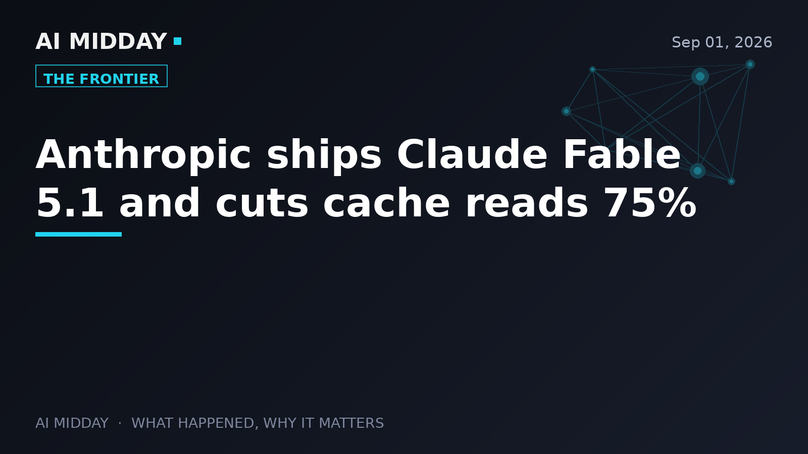 Anthropic ships Claude Fable 5.1 and cuts cache reads 75%