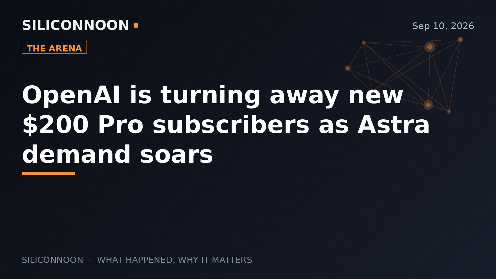 OpenAI is turning away new $200 Pro subscribers as Astra demand soars