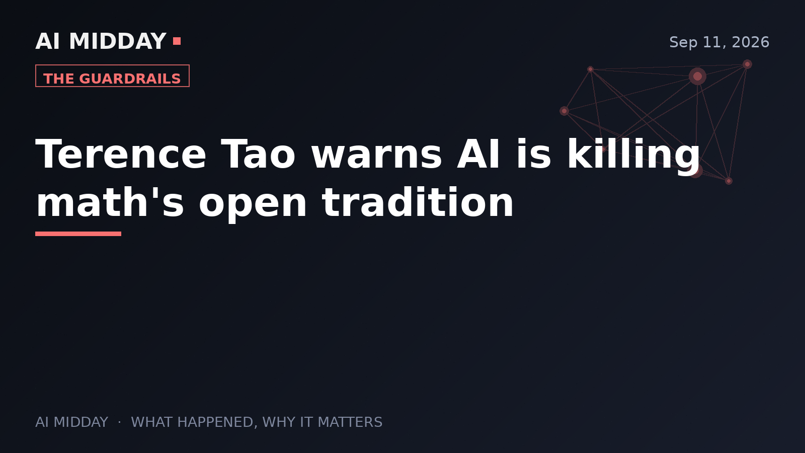 Terence Tao warns AI is killing math's open tradition
