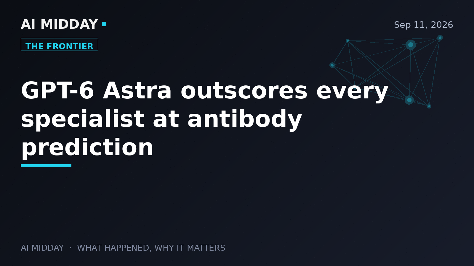 GPT-6 Astra outscores every specialist at antibody prediction