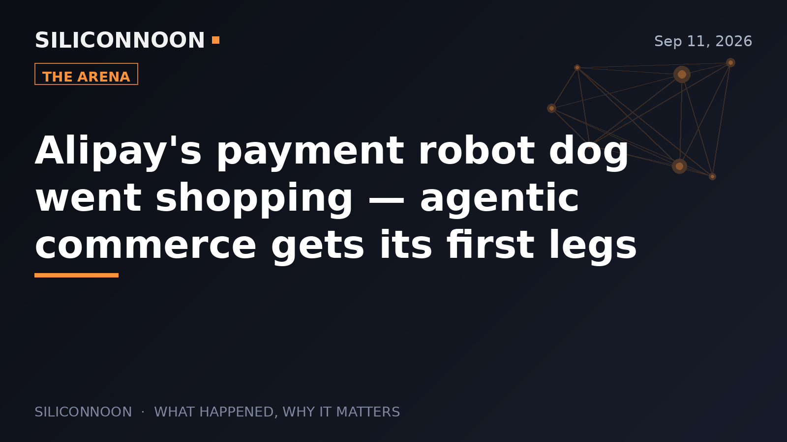 Alipay's payment robot dog went shopping — agentic commerce gets its first legs