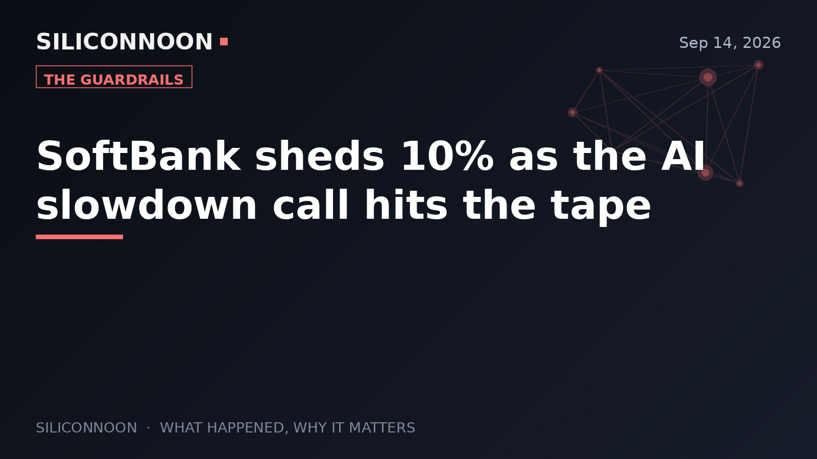 SoftBank sheds 10% as the AI slowdown call hits the tape