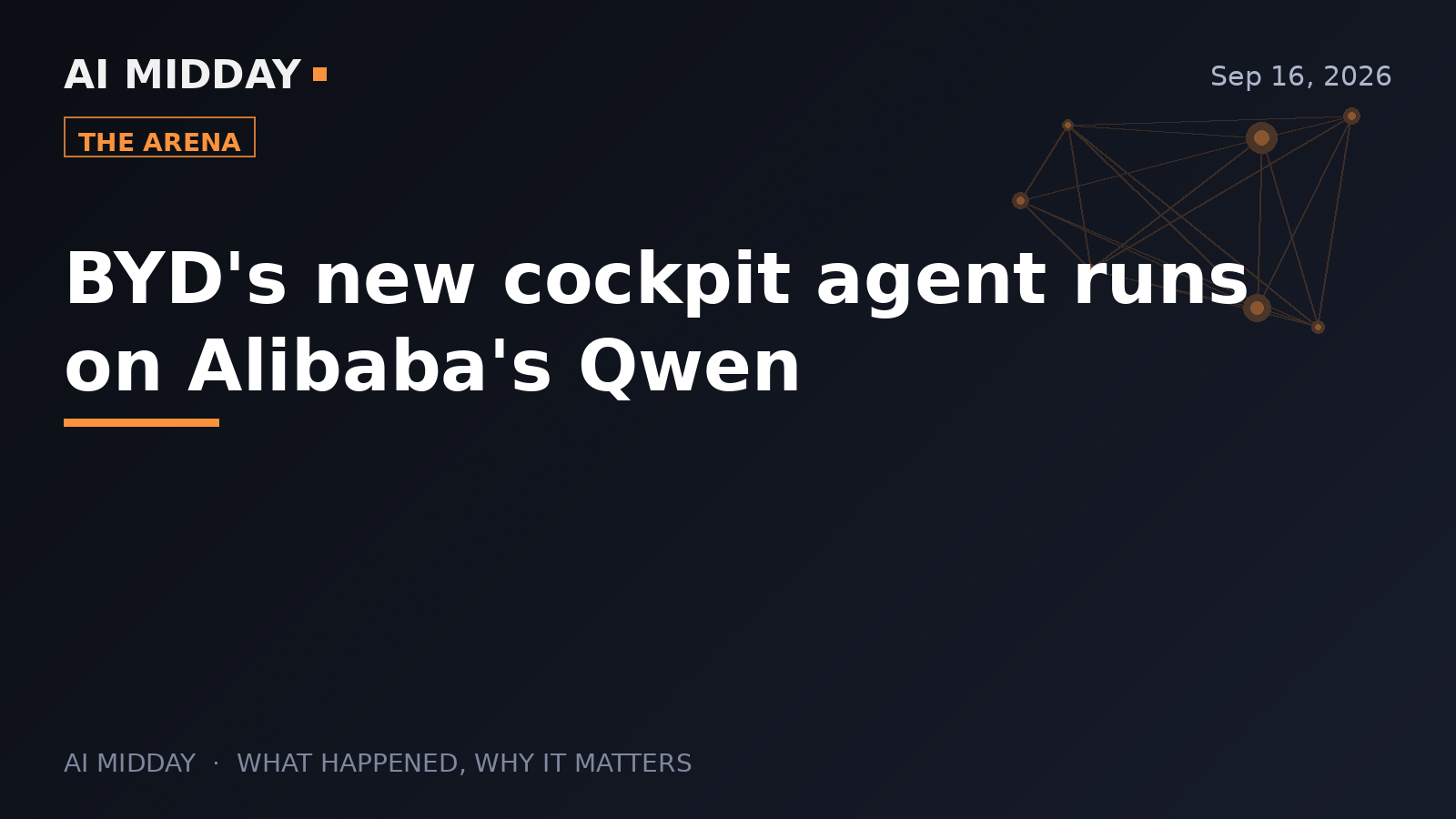 BYD's new cockpit agent runs on Alibaba's Qwen