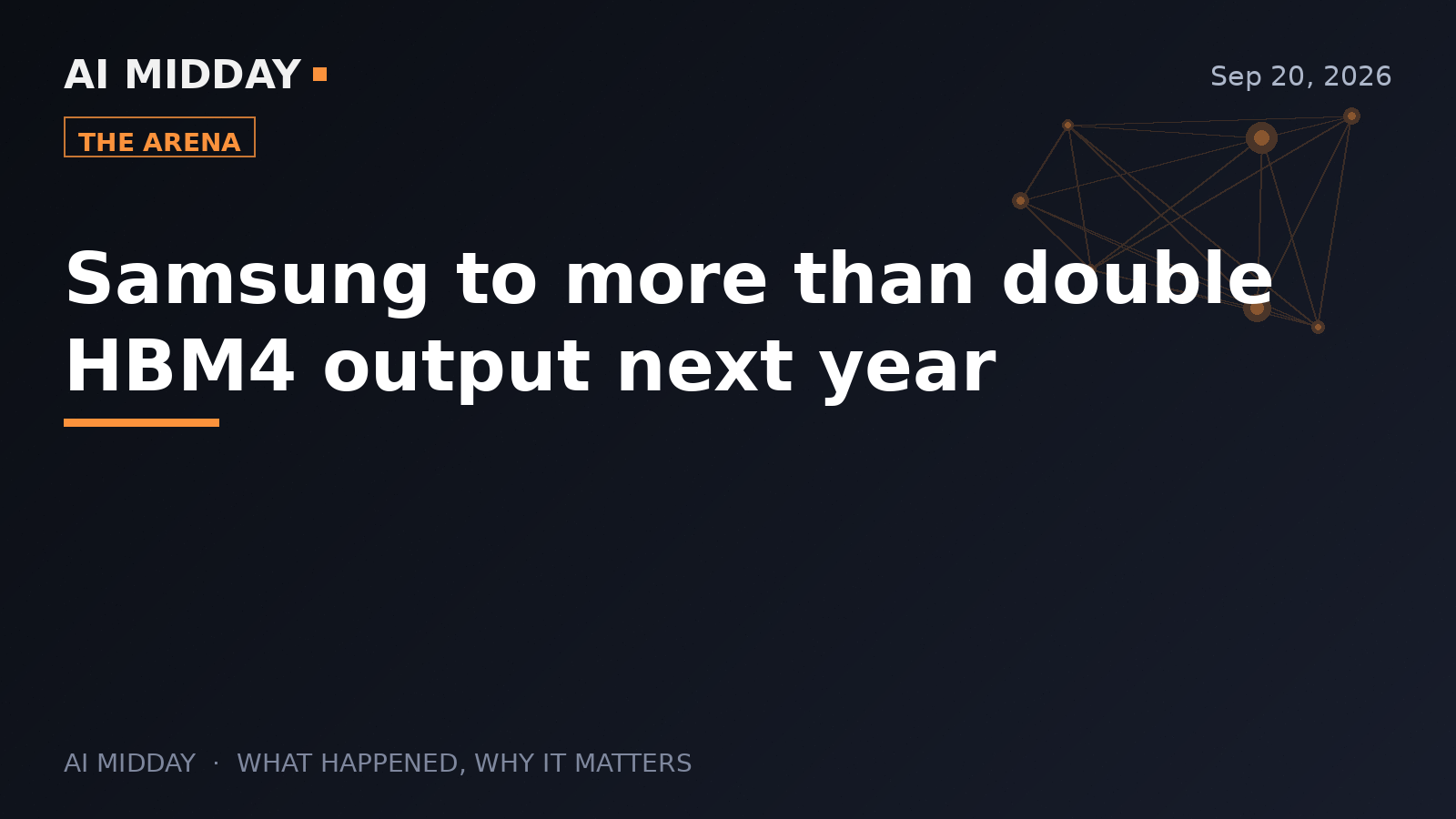 Samsung to more than double HBM4 output next year