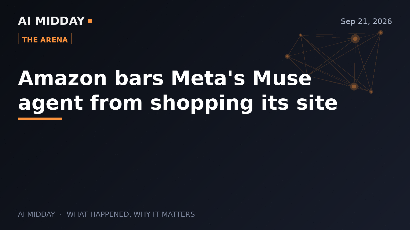 Amazon bars Meta's Muse agent from shopping its site