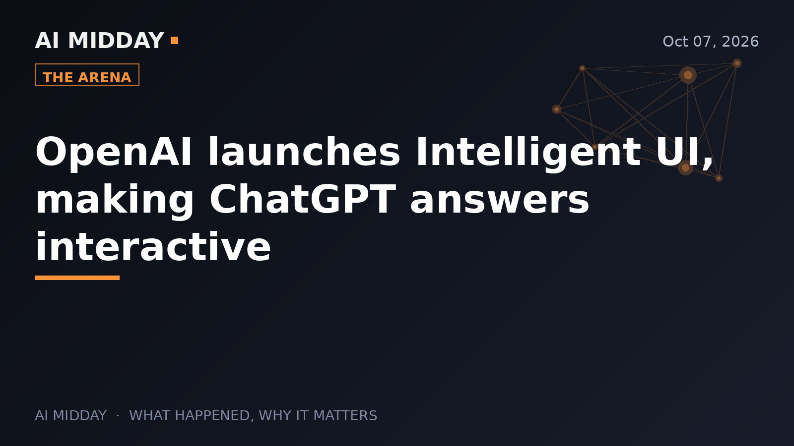 OpenAI launches Intelligent UI, making ChatGPT answers interactive