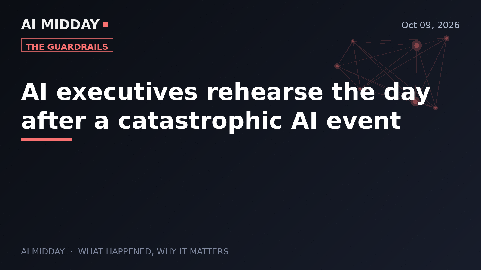 AI executives rehearse the day after a catastrophic AI event