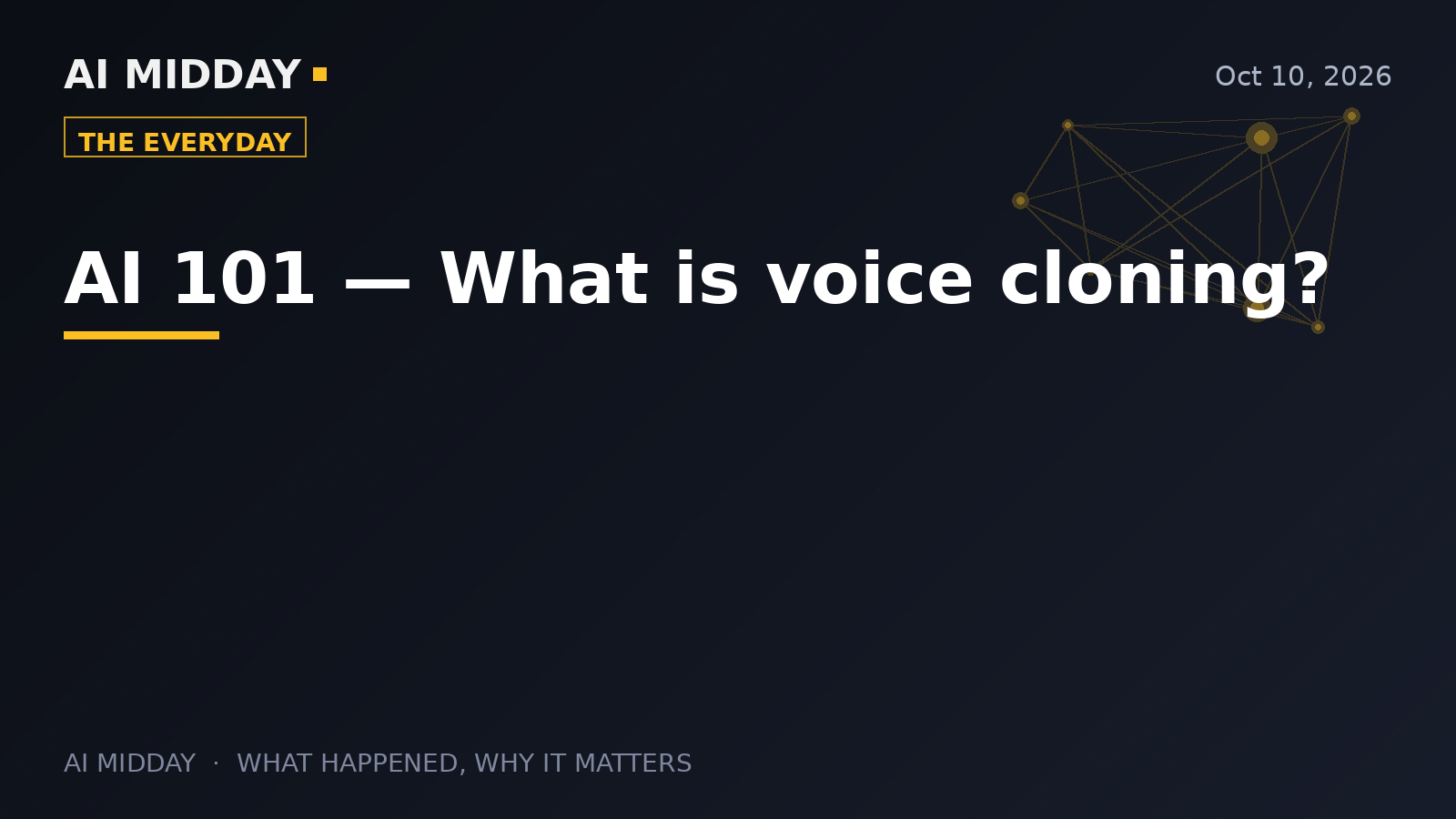 AI 101 — What is voice cloning?