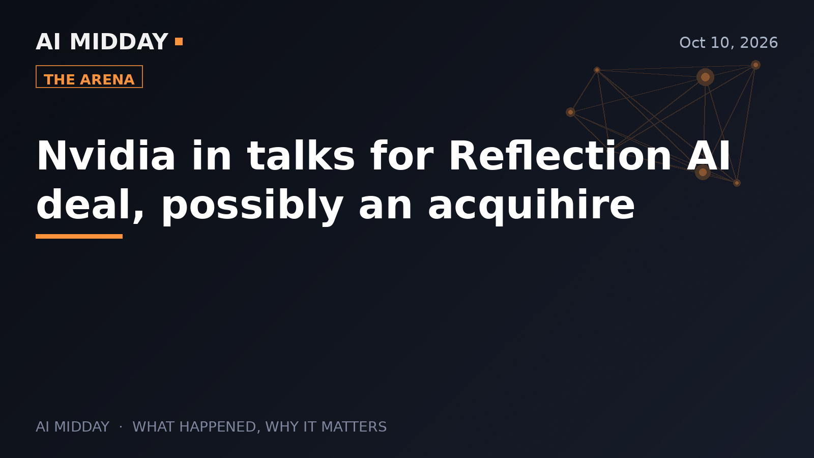 Nvidia in talks for Reflection AI deal, possibly an acquihire