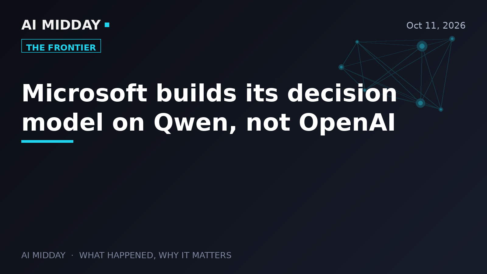 Microsoft builds its decision model on Qwen, not OpenAI