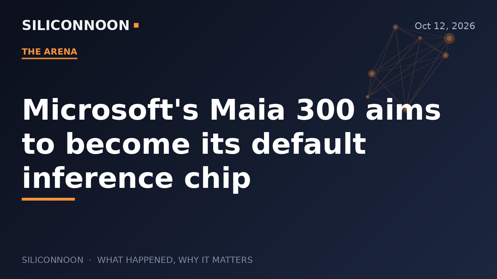 Microsoft's Maia 300 aims to become its default inference chip
